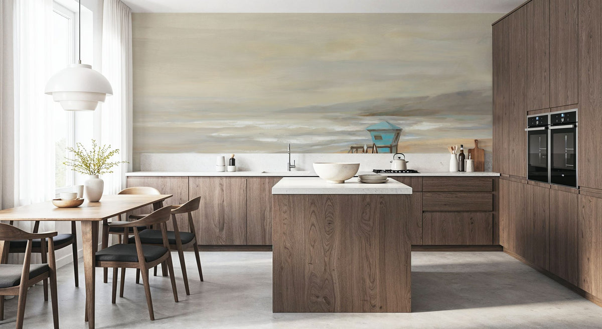 Early Morning Beach Mural Wallpaper - room preview 03
