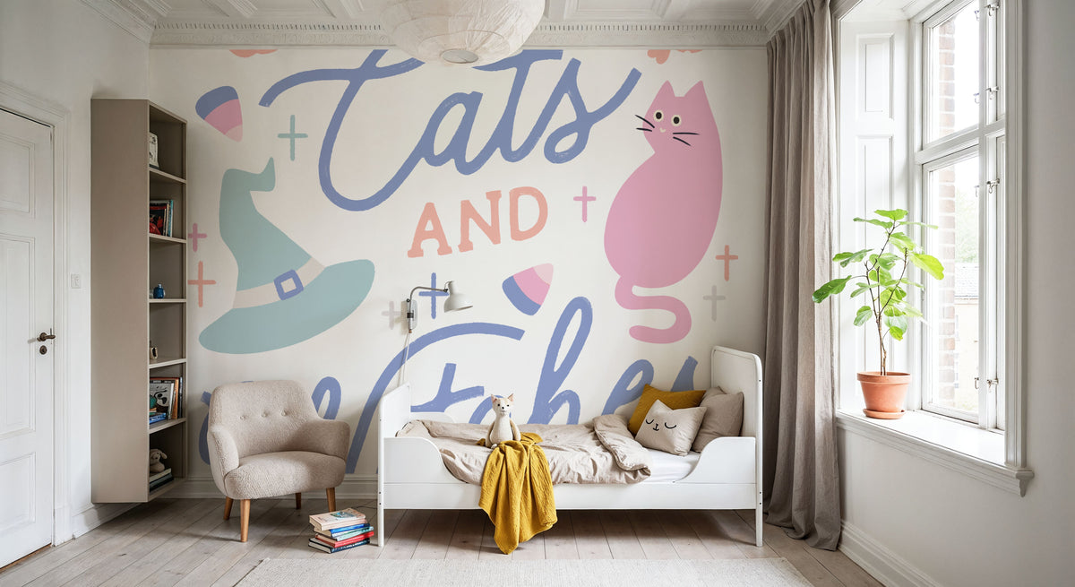 Trick or Treat VI Pastel Mural Wallpaper - room preview 03