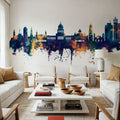 Havana Cuba Skyline Blue & Bronze Mural Wallpaper - room preview 03
