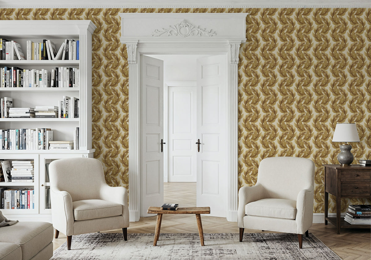 Verdant Plume, Sunflower Mural Wallpaper - room preview 03