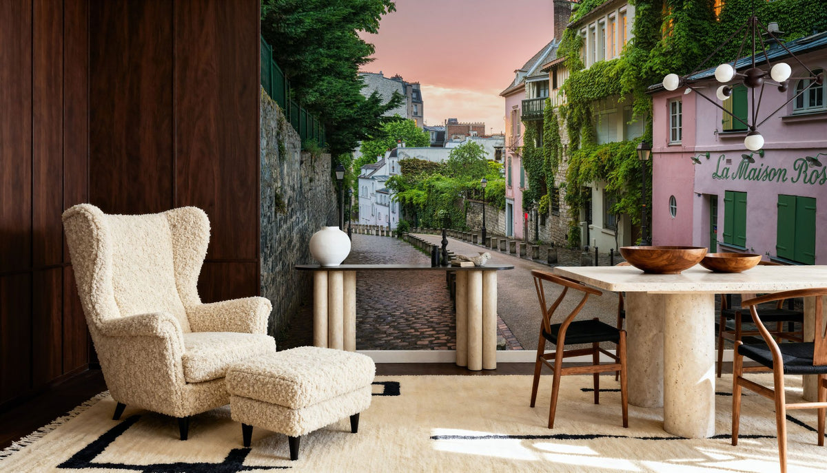 Streets of Montmartre Mural Wallpaper - room preview 03
