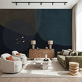 Embracing Shapes, Midnight Mural Wallpaper - room preview 03