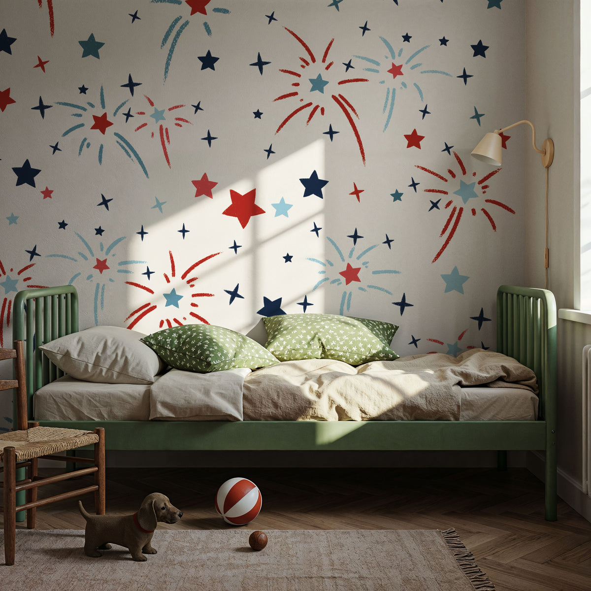 Stars and Stripes V Mural Wallpaper - room preview 03
