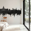 Washington DC Skyline Black & White Mural Wallpaper - room preview 03