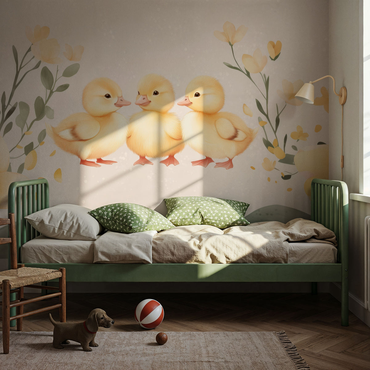 Charming Ducklings Mural Wallpaper - room preview 03
