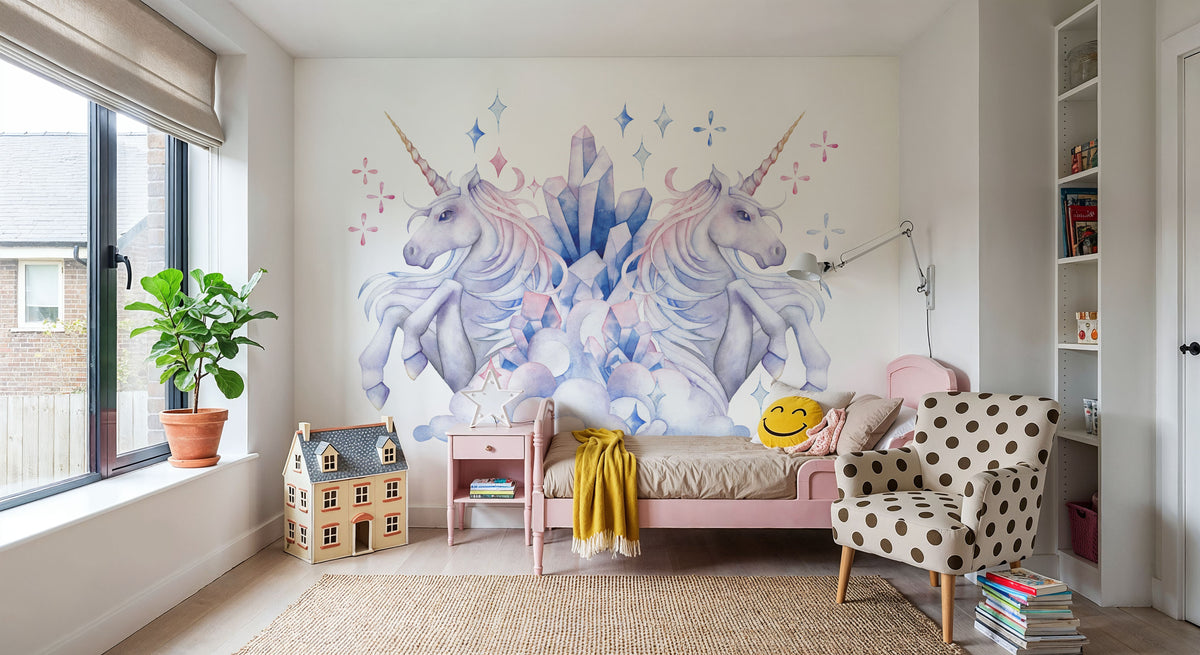 Unicorn Power Mural Wallpaper - room preview 03