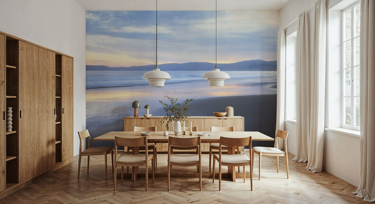 Pastel Shore Reflections Mural Wallpaper - room preview 03