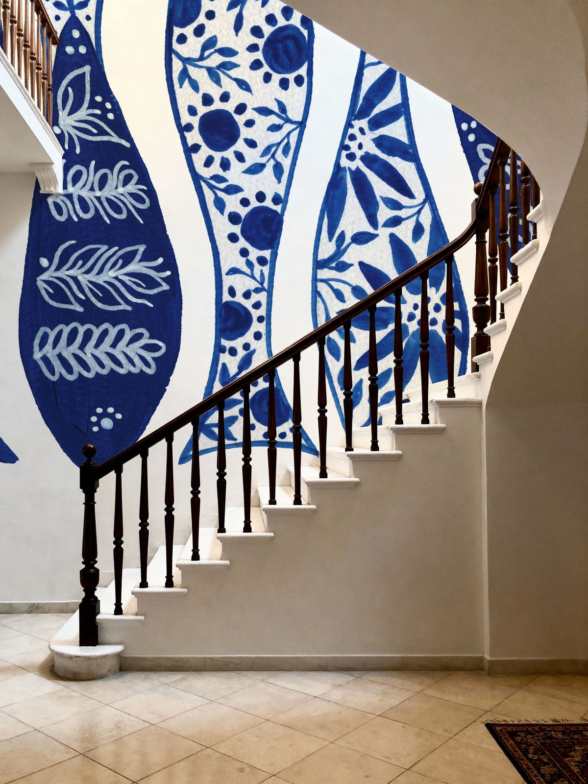 Coastal Chinoiserie VII Mural Wallpaper - room preview 03