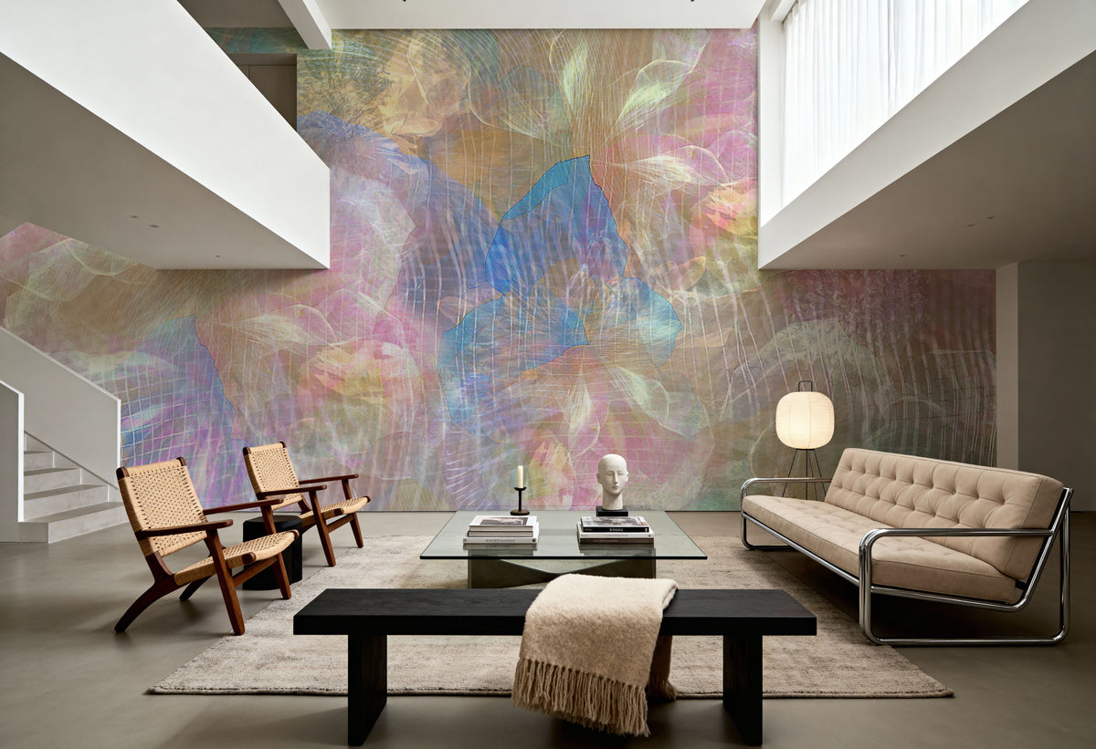 Floral Weave Mural Wallpaper - room preview 03