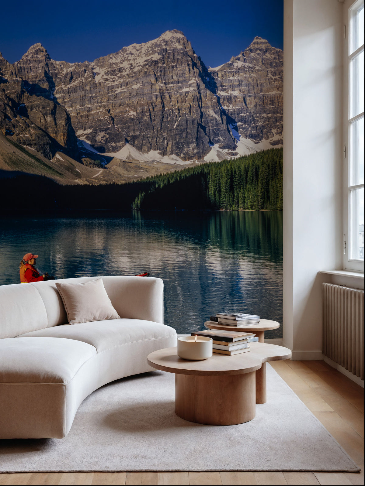 Moraine Kayaker Mural Wallpaper - room preview 03