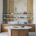 Beachscape VIII Gold Neutral Mural Wallpaper - room preview 03