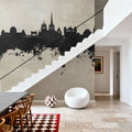 Lausanne Switzerland Skyline Concrete Mural Wallpaper - room preview 03