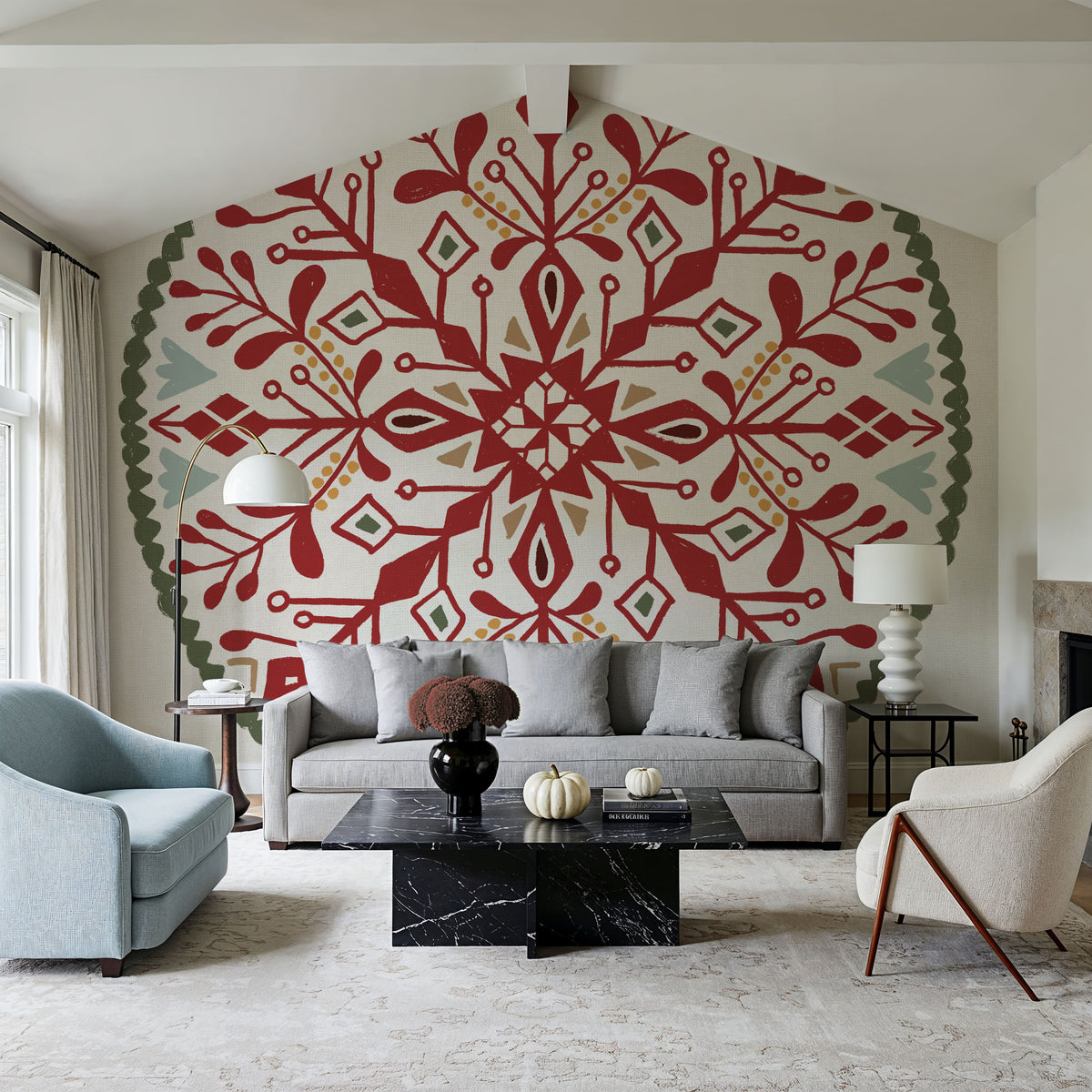 Holiday Form XI Color Mural Wallpaper - room preview 03