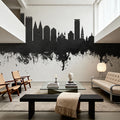 The Hauge Netherlands Skyline Black & White Mural Wallpaper - room preview 03