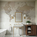 World Map Cities - Louie Mural Wallpaper - room preview 03