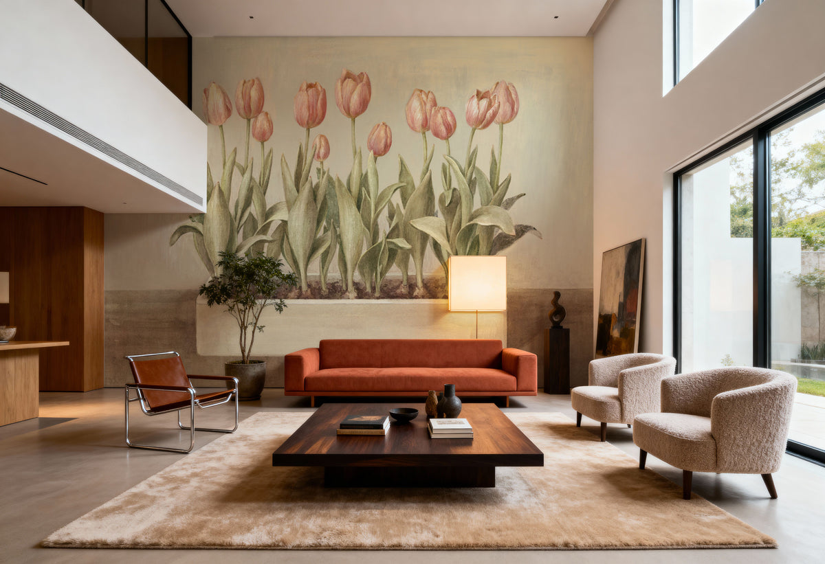 Tulip Friends I Mural Wallpaper - room preview 03
