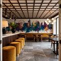 Las Vegas Nevada Skyline Blue & Bronze Mural Wallpaper - room preview 03