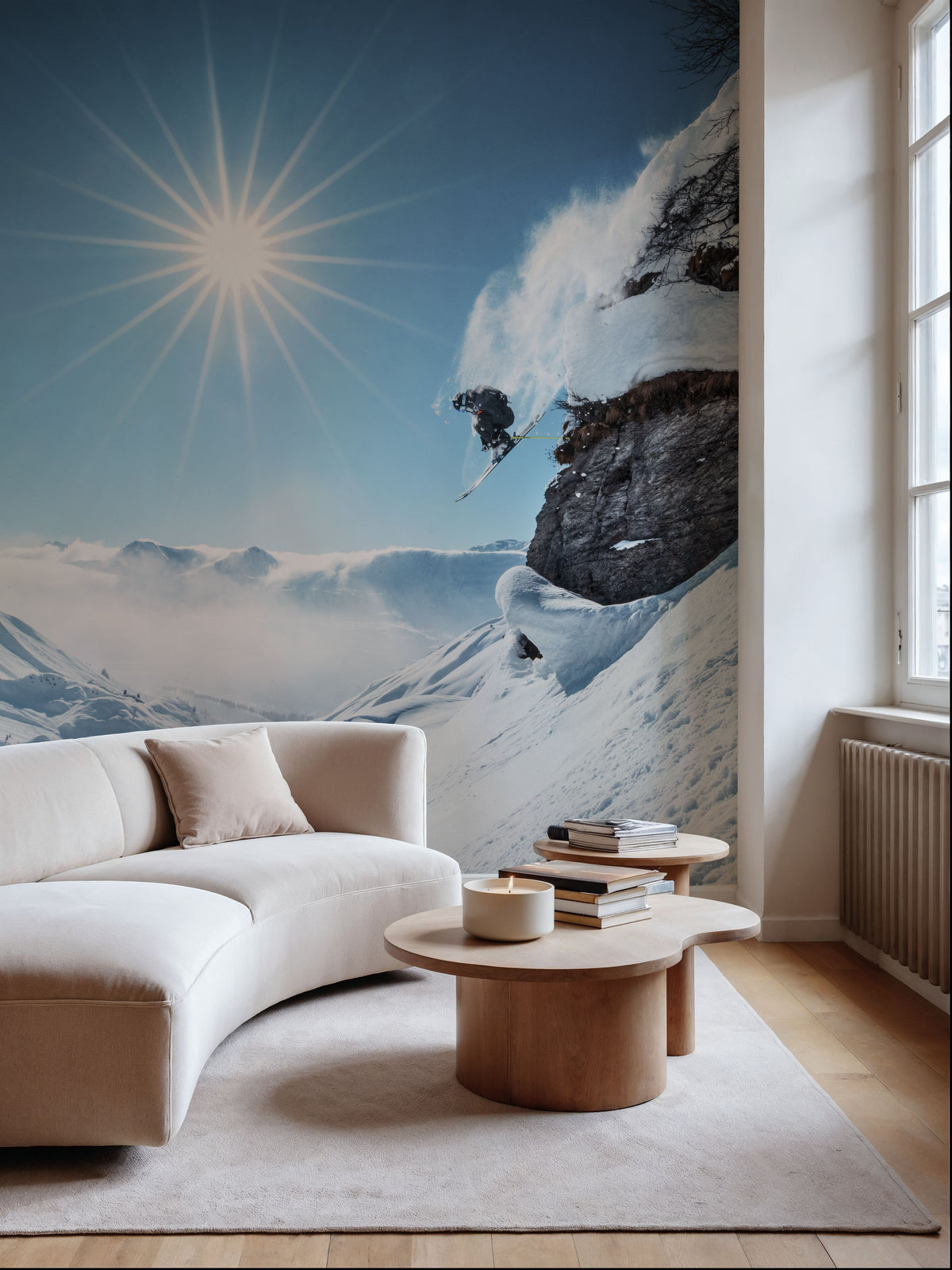 Skiing Dreams Mural Wallpaper - room preview 03
