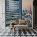 Shimbashi Skyscrapers Mural Wallpaper - room preview 03
