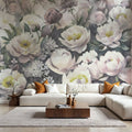 Watercolor Peonies Spring Mural Wallpaper - room preview 03