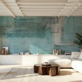 Texture Fields Teal Mural Wallpaper - room preview 03