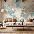 World Map Cities - Romi Mural Wallpaper - room preview 03