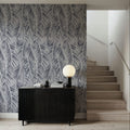 Swaying Palm Leaves, Grey Mural Wallpaper - room preview 03