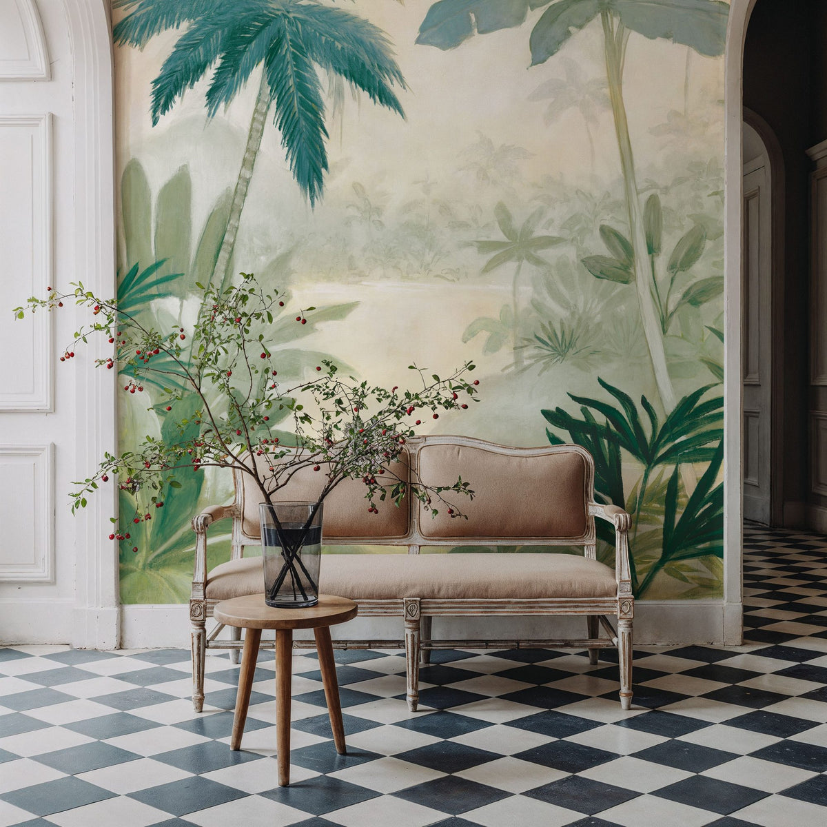 Palm Lagoon Mural Wallpaper - room preview 03