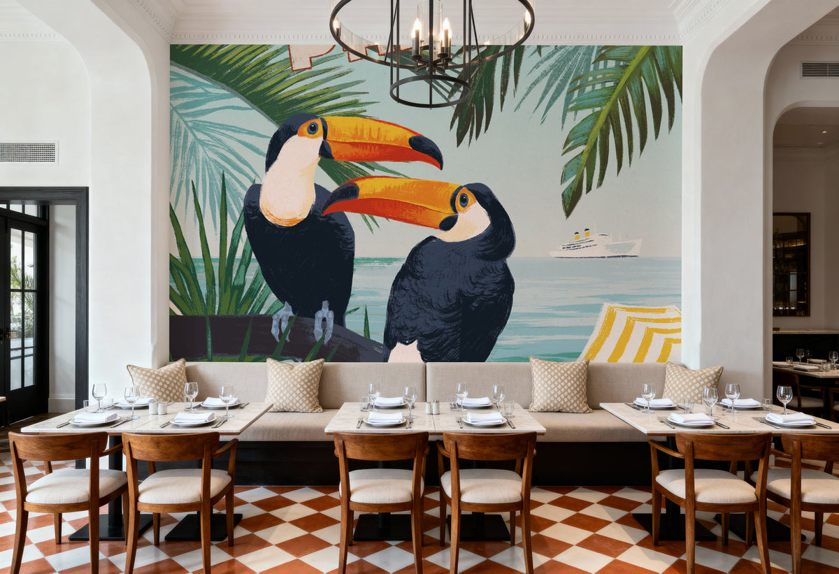 Welcome to Paradise II Mural Wallpaper - room preview 03