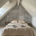 Flower Collection, Gray Mural Wallpaper - room preview 03