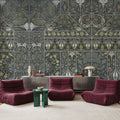 Floral Mood Green Mural Wallpaper - room preview 03