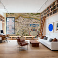 Old Map of Bavaria, Germany, 1570 Mural Wallpaper - room preview 03