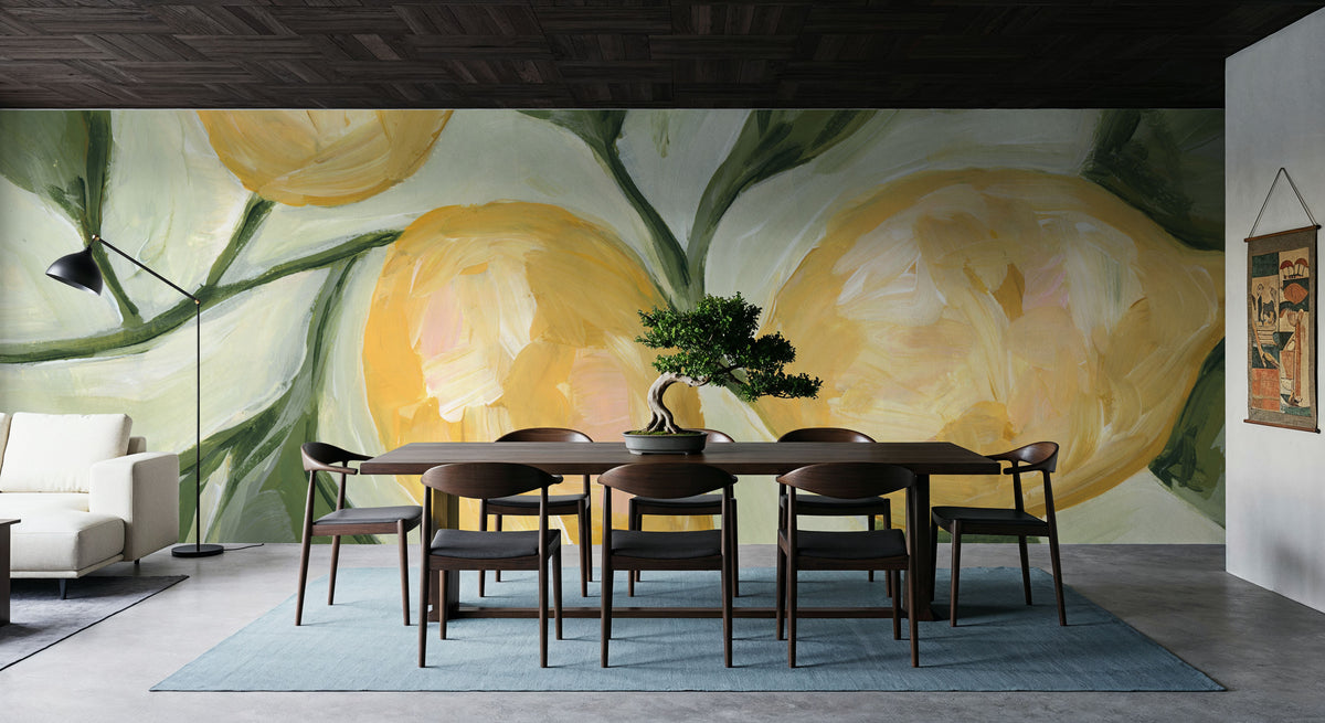 Lemons on a Branch Mural Wallpaper - room preview 03