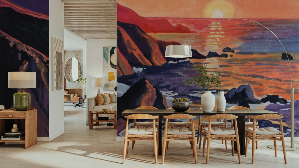 Sunset on the Sandy Dune Mural Wallpaper - room preview 03