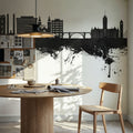 Spokane Washington Skyline Black & White Mural Wallpaper - room preview 03
