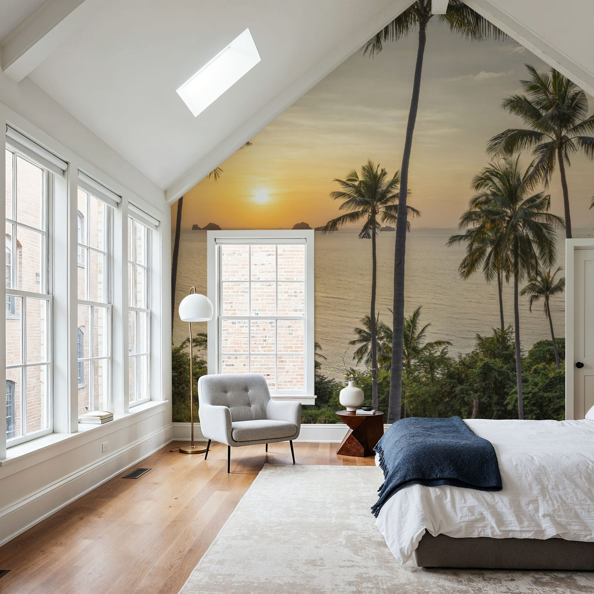 Tropical Sunset Vista Mural Wallpaper - room preview 03