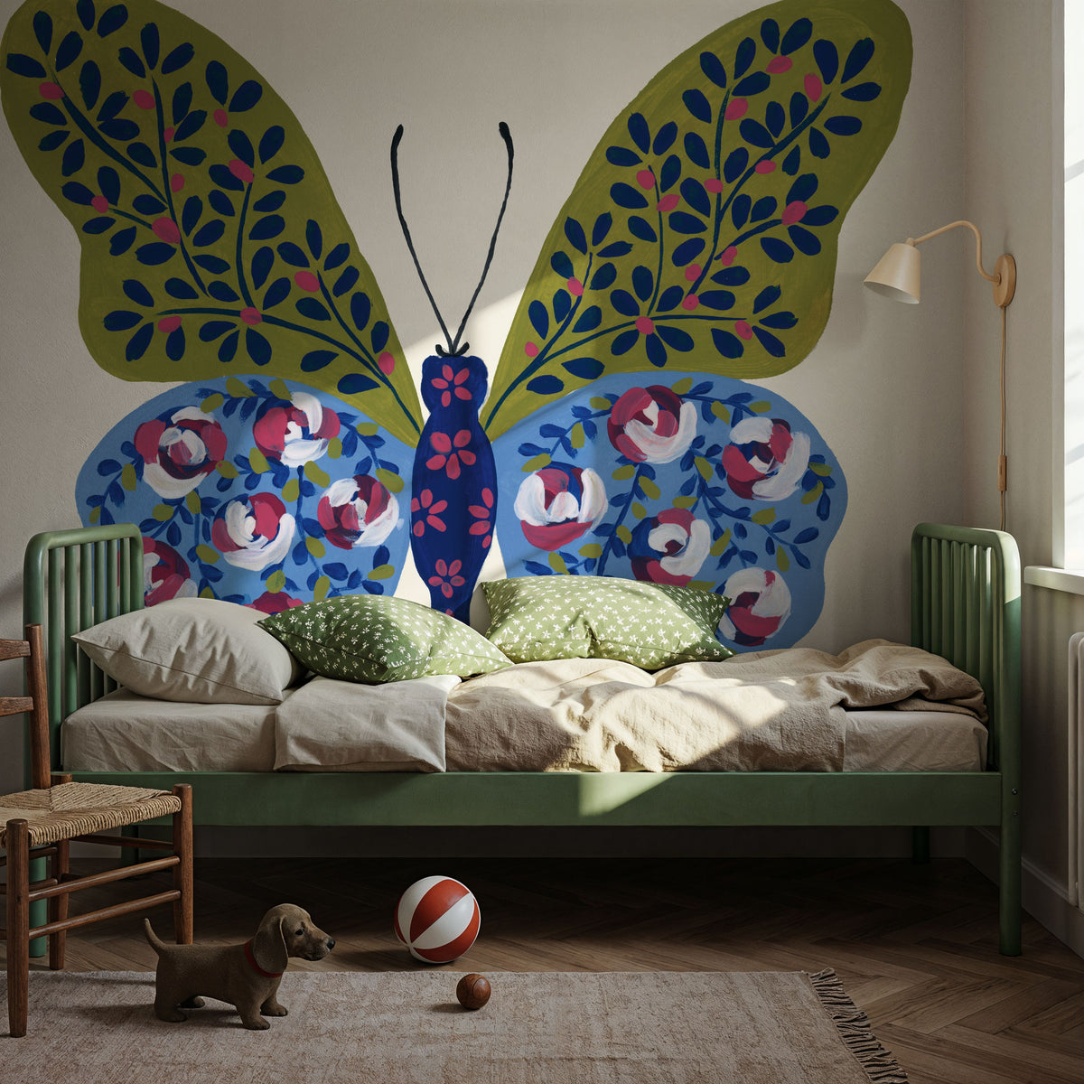 Blooming Butterfly I Mural Wallpaper - room preview 03