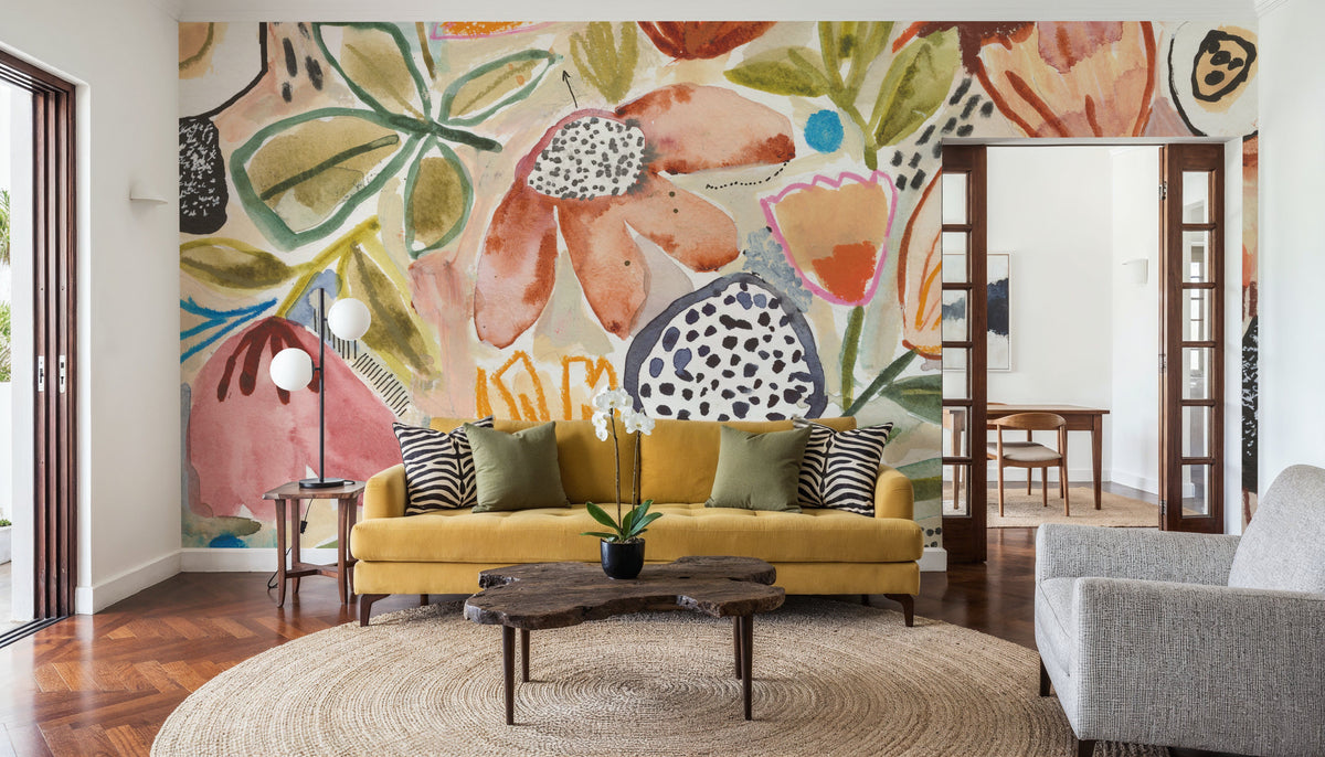 Forte Florals II Mural Wallpaper - room preview 03