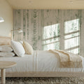 Botanical Wall Green Mural Wallpaper - room preview 03