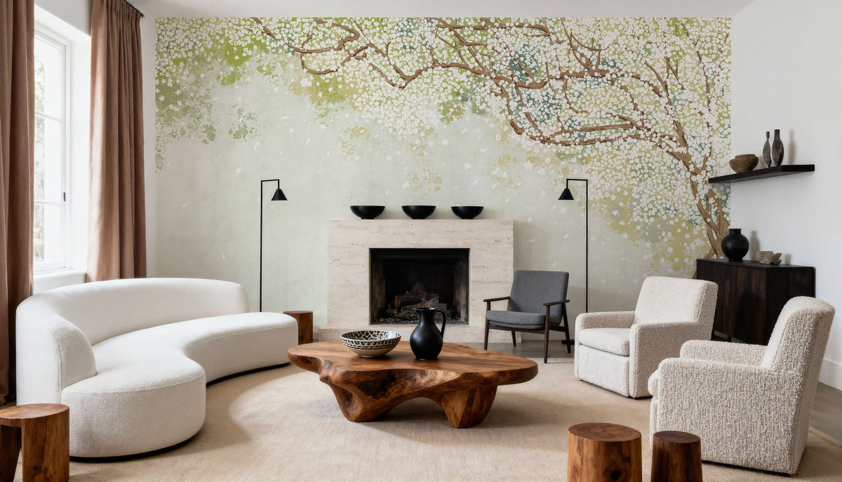 Kyoto Leaves Mural Wallpaper - room preview 03