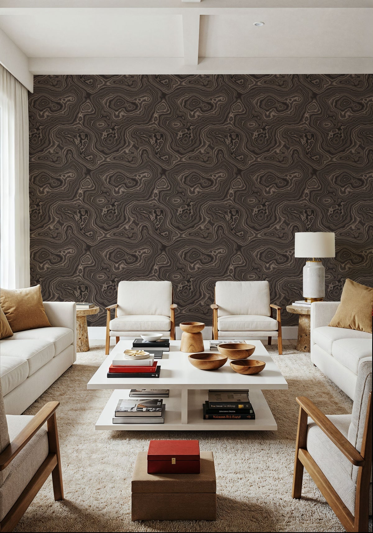 Root Wood, Slate Mural Wallpaper - room preview 03