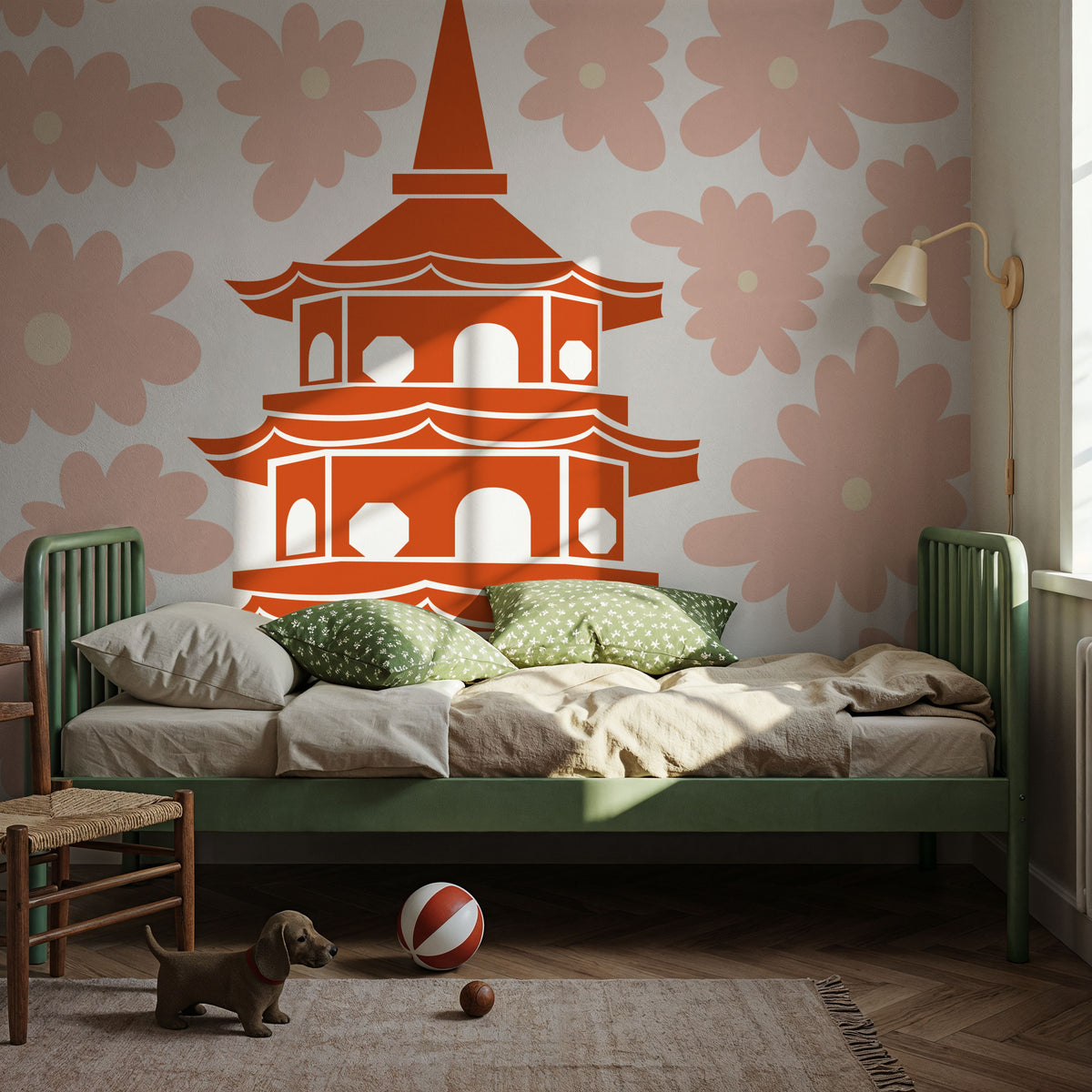 Pagodas of Taiwan Mural Wallpaper - room preview 03