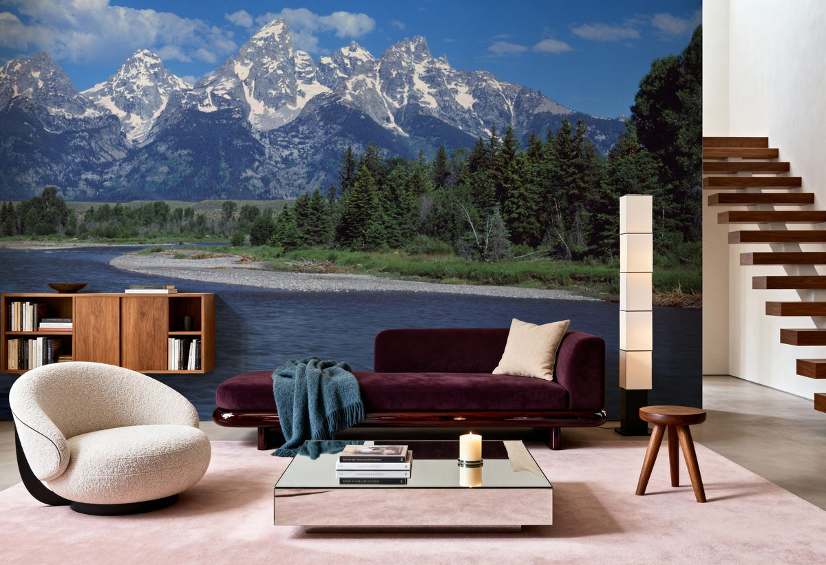 Mountain River Serenity Mural Wallpaper - room preview 03
