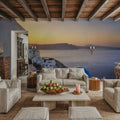 Santorini Sunrise Mural Wallpaper - room preview 03