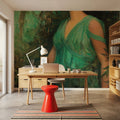 The Black Orchid Mural Wallpaper - room preview 03