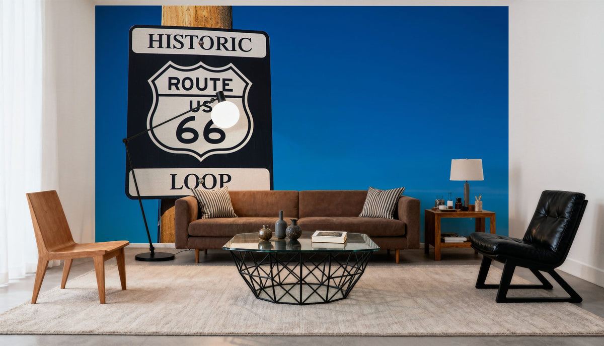 Route 66 Mural Wallpaper - room preview 03