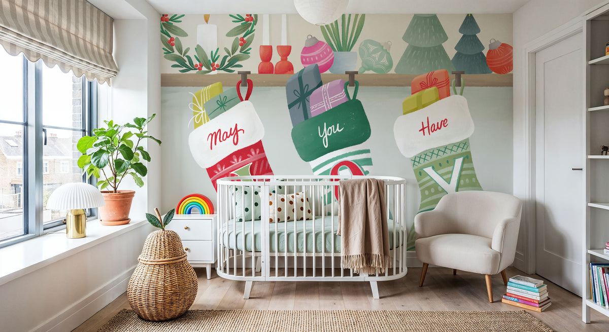 Home For the Holidays IV Mural Wallpaper - room preview 03