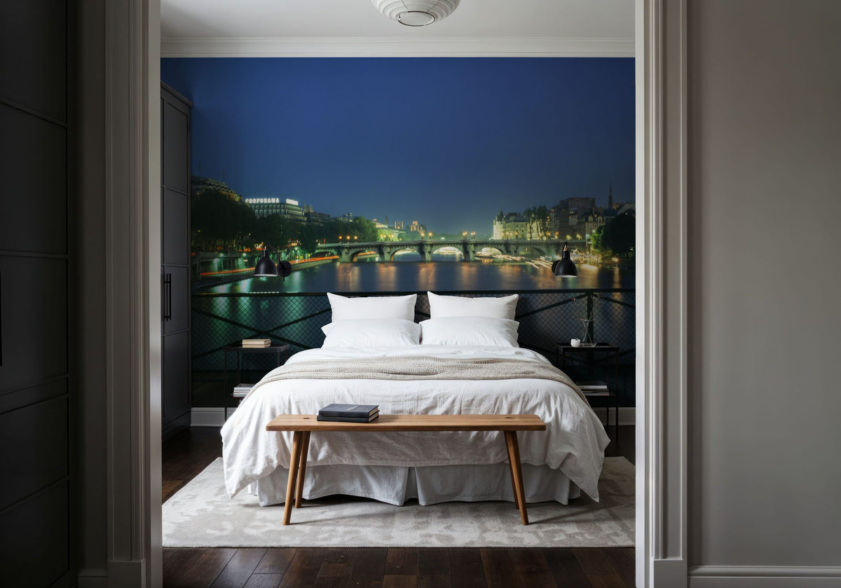 Riverfront Twilight Mural Wallpaper - room preview 03