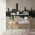 Sheffield England Skyline Concrete Mural Wallpaper - room preview 03