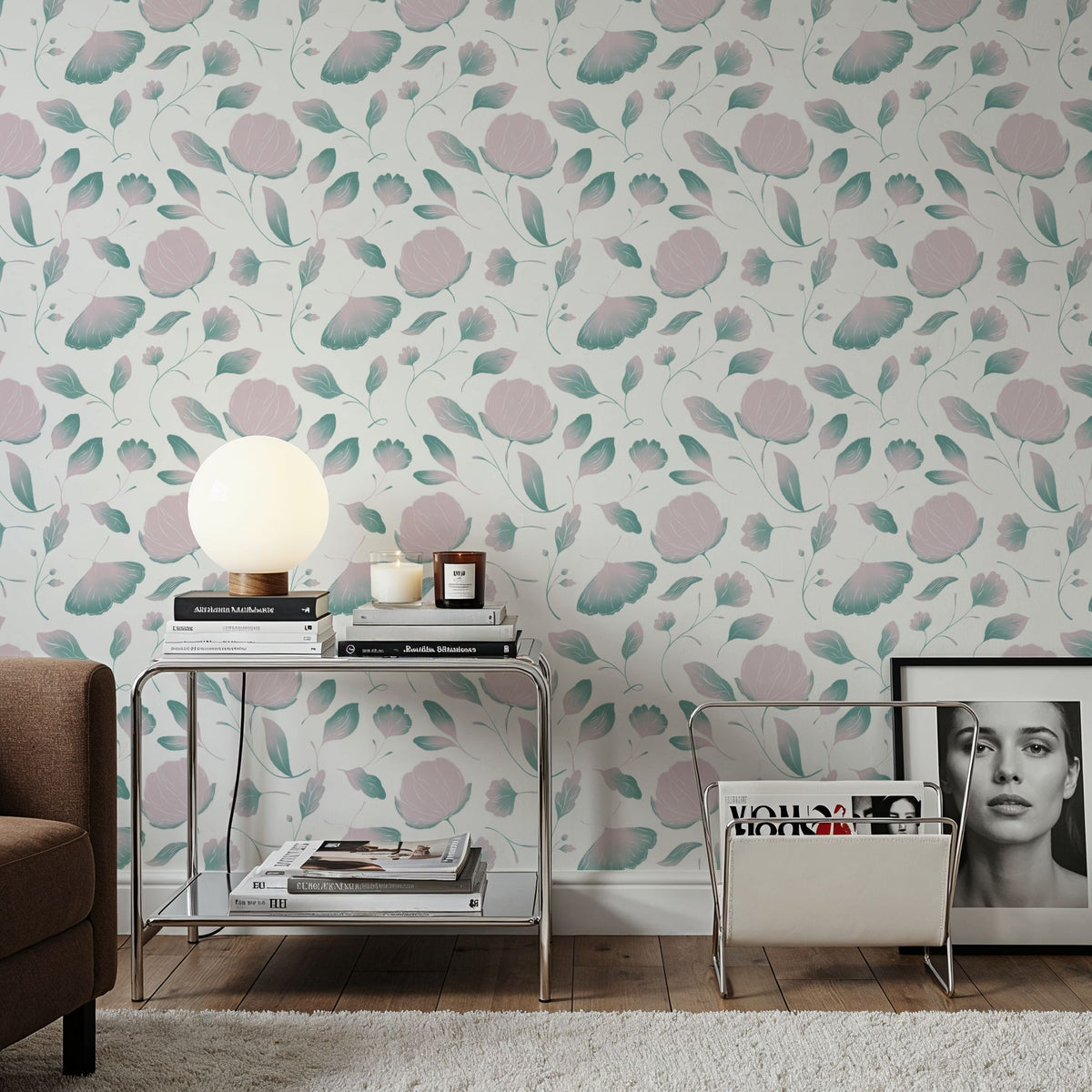 Mysterious Peony Mural Wallpaper - room preview 03